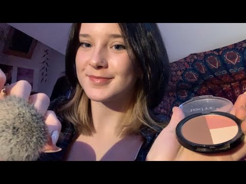 ASMR fast and aggressive doing your makeup roleplay