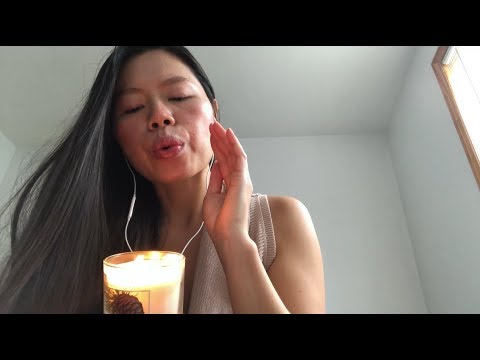 ASMR GENTLE TAPPING Glass Candles, Affirmations of Self Love, Interconnectedness, Fireplace Sounds