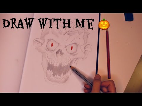[ASMR] DRAW WITH ME 🎃 spooky edition // (German/deutsch) // Isabell ASMR