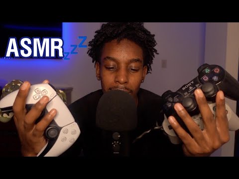 [ASMR] whispers and controller sounds using different playstation controllers