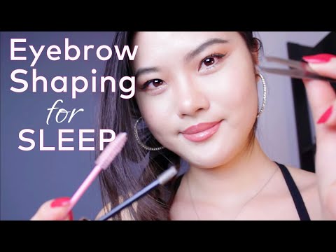 ASMR - Eyebrow Shaping with Almost Inaudible Whisper