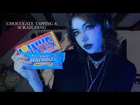 Chocolate Tapping & Scratching ASMR | Eating Sounds, Whispering, Crinkle Sounds