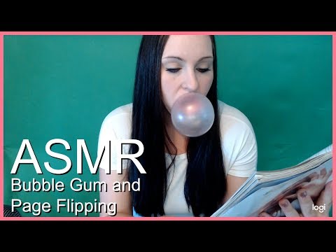 ASMR Gum chewing and page turning
