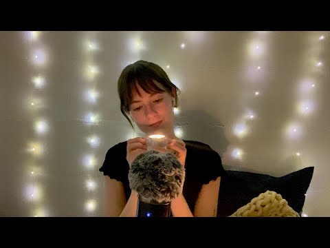 ASMR | this video will make you sleepy and calm 🌙🦋 | close up whispering, tapping, fuffly mic