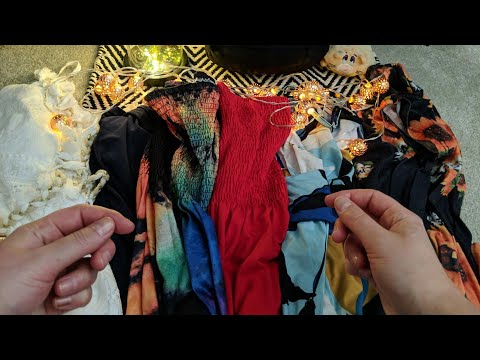 ASMR Dress Shop Roleplay (fabric sounds, mouth sounds, whisper)
