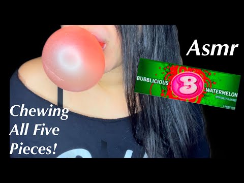 Asmr Chewing Gum Blowing Bubbles Intense Mouth Sounds No Talking