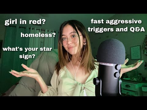ASMR | Lots of Fast Aggressive Triggers and Q&A :)