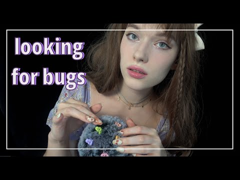 ASMR COMBING AND SCRATCHING MIC COVER, looking for bugs in your hair