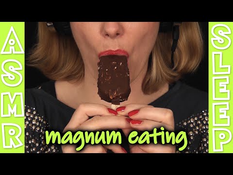 ASMR MAGNUM CHOCOLATE ICE CREAM (popsicle eating sounds)