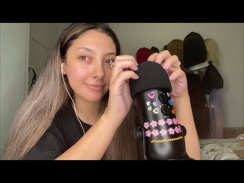 ASMR 1 minute fast and aggressive mic scratching with the mic cover! 💗 | Minimal Whispering
