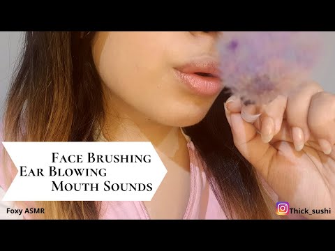 ASMR Close Attention | Face Brushing | Ear Blowing | Mouth Sounds | Face Touching