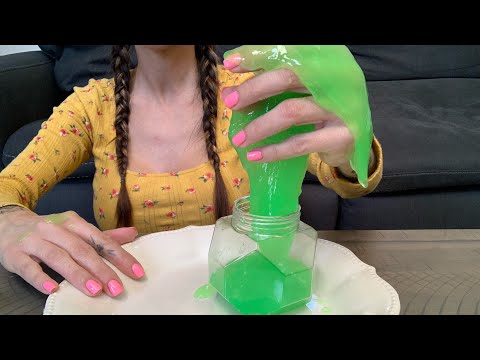 ASMR Slime Sounds / Poking, Crunchy, Wet Sounds / Visual Triggers