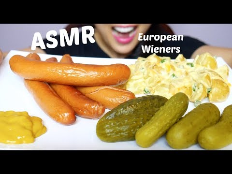 ASMR European Sausages + Pickles + Potato Salad  (EATING SOUNDS) NO TALKING | SAS-ASMR