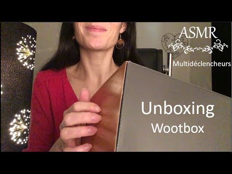 { ASMR FR } Unboxing wootbox Avril * chuchotements * tapping * crinkling * scratching