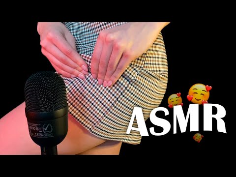 ASMR Skirt Scratching No Talking | Fabric Scratch, Body Tapping | Triggers For Sleep