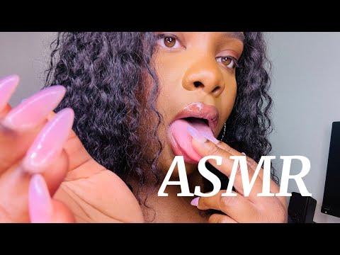 ASMR Slow Spit Painting + Mouth Sounds (Too Tingly??)