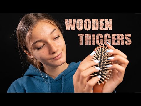 ASMR - WOODEN TRIGGERS for relaxing TAPPING and SCRATCHING sounds!