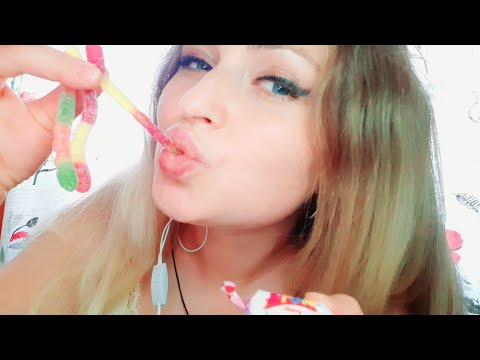 ASMR CHEWING SOUNDS,  CHEWING GUM,  CANDY,  GUMMY CANDY,  CALMING WHISPERING