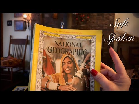 ASMR Request/ Vintage National Geographic (Soft Spoken only) Page turning & reading 1963 Magazine