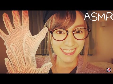 [ASMR]白メッシュ手袋の音/White mesh gloves sounds