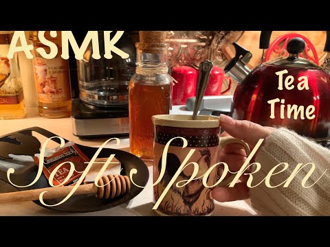 ASMR Tea bags/Tea boxes/Making tea/Tea descriptions (Soft spoken)