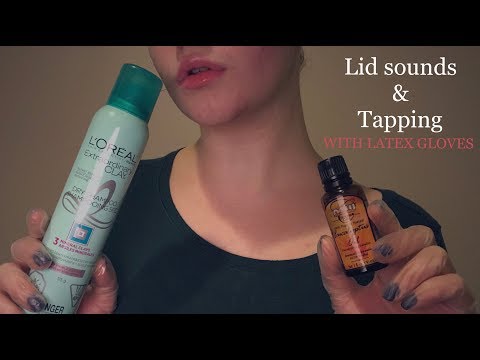 [ASMR] Lid Sounds Assortment and Tapping with Latex Gloves (NO TALKING)