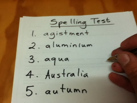 ASMR - Spelling Test - Australian Accent - Quietly Whispering the Spelling Words and Writing Answers