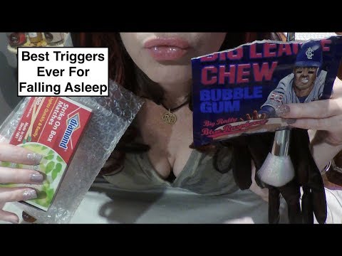 ASMR Best Triggers Ever For Falling Asleep with Gum Chewing & Inaudible Whispers
