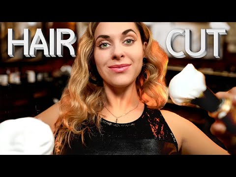 [ASMR] 3h Haircut and Rain, ROLEPLAY for sleep, Personal Attention, Oil massage NO TALKING