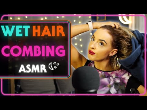 [ASMR] Wet Hair Combing / Hair Play / Parting Hair / Brushing Hair !!