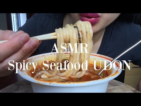 ASMR/MUKBANG Spicy UDONE noodles soup (EATING SLURPING SOUNDS) 먹방 light whispers | SAS-ASMR
