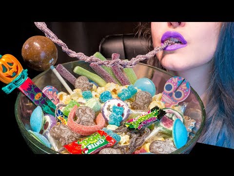 ASMR: German Halloween Candy | Jelly Sour Sweets Lollipop 🎃 ~ Relaxing [No Talking|V] 😻