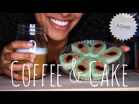 ASMR Cake & Coffee | Soft Sticky Eating Sounds | NO TALKING