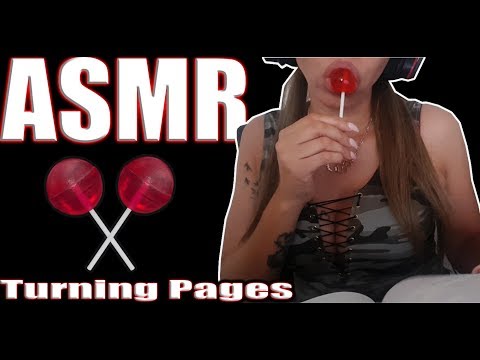 {ASMR} sucking| licking | lollipop | turning pages | licking fingers | NO TALKING