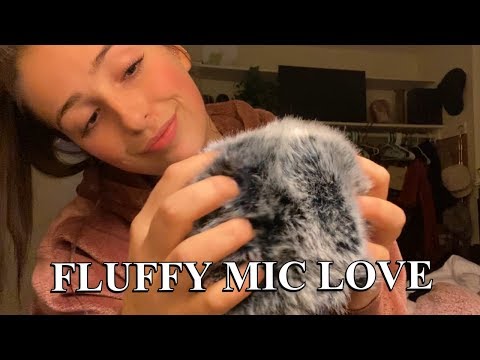 ASMR fluffy mic | intense fluffy mic scratching, whisper ramble, deep ear attention