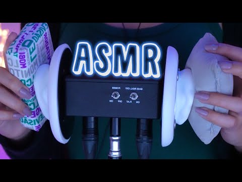 ASMR - Esponjas arrepiando seu ouvido 👂 Binaural 🎧 3Dio
