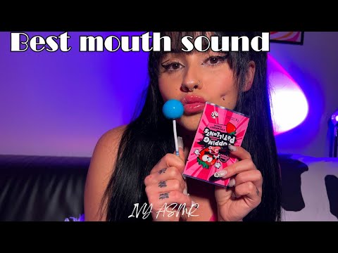 ASMR - Best mouth sound❤️‍🔥 - lollipop licking🍭- Gum chewing🍬- Mouth sound🥰