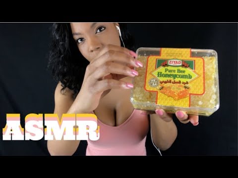 ASMR Eating Raw Honeycomb! 🍯 Sticky Sounds, Mouth Sounds, Whispering For Relaxation
