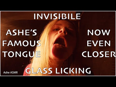 (ASMR) Ashe's First TINGLING Glass Licking Video! The Invisible Glass Is Back! 3Dio Binaural sound