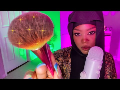 ASMR | Positive Affirmations And Face Brushing ✨(Up Close Personal Attention)✨