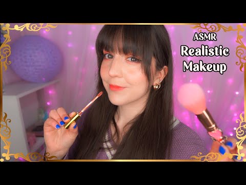 ⭐ASMR Realistic Makeup Application💜 Soft Spoken, Layered Sounds [Sub]