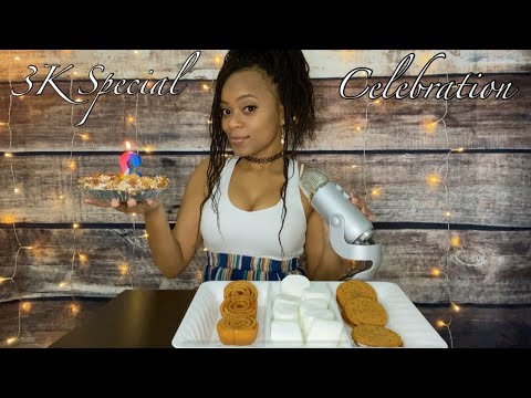 🥧 ASMR 🥧 3K Special Celebration 🥳 w/ Key Lime Pie 🥧 Marshmallows 🤍 Eating 😋 Tapping 🤎