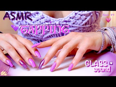 💜 intense ASMR 🎧 TAPPING dish (GLASS sound) 💟 Lilac theme for your deep relaxation *visual ASMR*