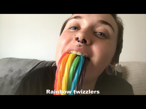 ASMR Rainbow Twizzlers [Eating Sounds]