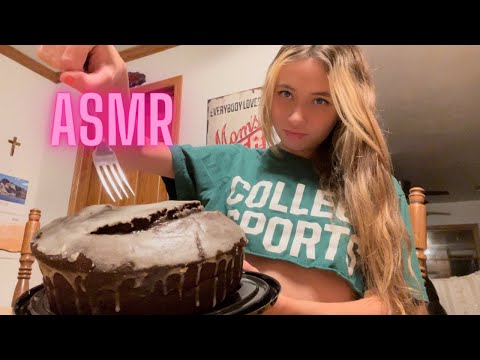 ASMR Eating a Cake