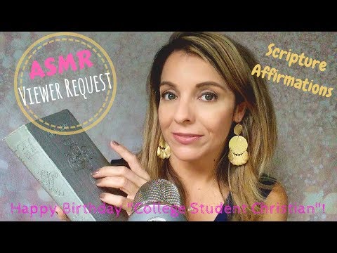 ASMR - Breathy Whispers - Breathing in Mic - Scripture Reading - Affirmations - Birthday Request
