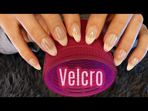 ASMR with Velcro | scratching, some tapping, crinkles, fabric rubbing, crunchy sounds etc.