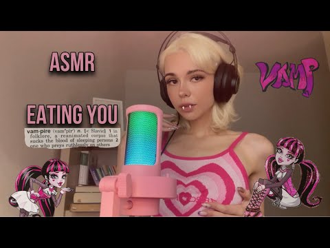 ASMR EATING YOU// VAMPIRE TAKES A BITE ( extreme mouth sounds )