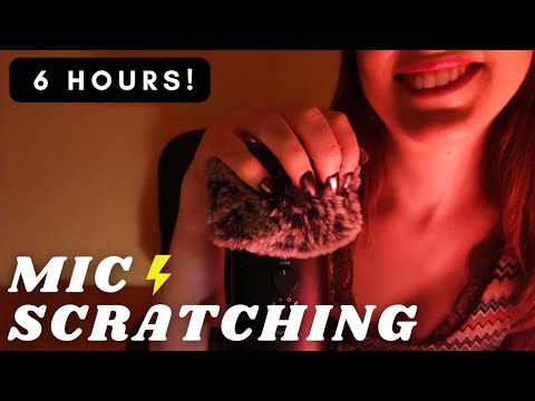 ASMR - 6 HOURS FAST AGGRESSIVE SCALP SCRATCHING MASSAGE | mic scratching fluffy cover | No Talking
