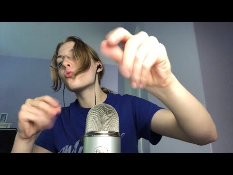 ASMR hand sounds, mouth sounds, whispering